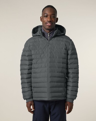 Stanley Voyager - Wattierte Herren Steppjacke - Anthracite - S bedrucken, Art.-Nr. STJM837C2531S