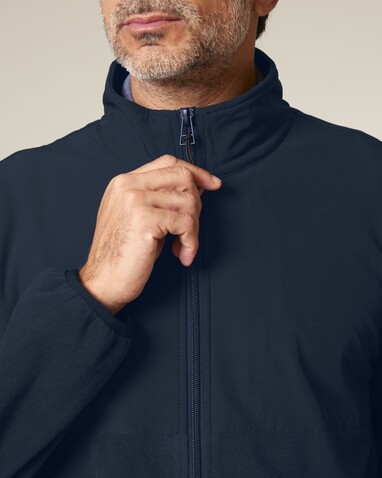 Trekker - Die Unisex-Fleecejacke - French Navy - M bedrucken, Art.-Nr. STJU242C7271M
