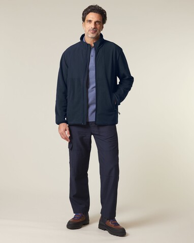 Trekker - Unisex-Fleece-Jacke - French Navy - 3XL bedrucken, Art.-Nr. STJU242C7273X