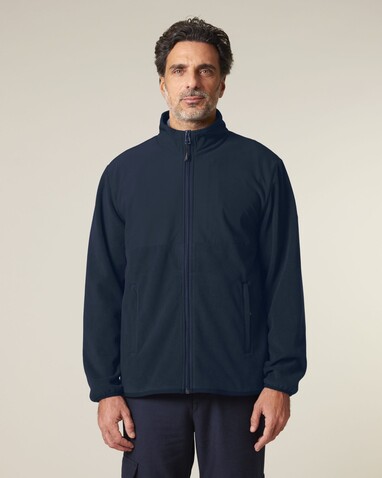 Trekker - Die Unisex-Fleecejacke - French Navy - M bedrucken, Art.-Nr. STJU242C7271M