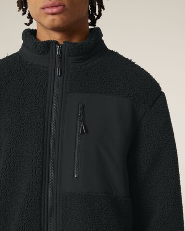 Brooker - Die Relaxed Unisex-Sherpajacke - Black - XL bedrucken, Art.-Nr. STJU248C0021X