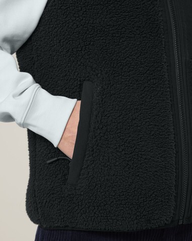 Liner - Die Unisex-Sherpaweste - Black - XS bedrucken, Art.-Nr. STJU249C002XS