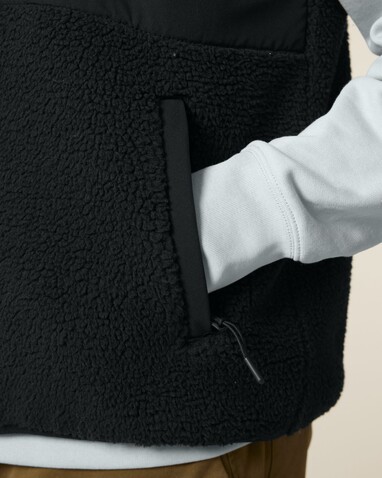 Liner - Die Unisex-Sherpaweste - Black - XXL bedrucken, Art.-Nr. STJU249C0022X