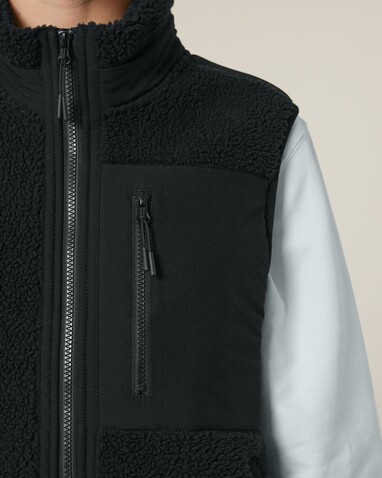Liner - Die Unisex-Sherpaweste - Black - XXL bedrucken, Art.-Nr. STJU249C0022X