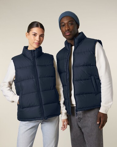 Puffer Gilet - Die Unisex-Steppweste - French Navy - L bedrucken, Art.-Nr. STJU250C7271L