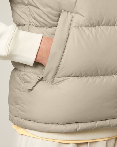 Puffer Gilet - Die Unisex-Steppweste - Desert Dust - M bedrucken, Art.-Nr. STJU250C0281M