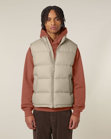 Puffer Gilet - Die Unisex-Steppweste - Desert Dust - S bedrucken, Art.-Nr. STJU250C0281S