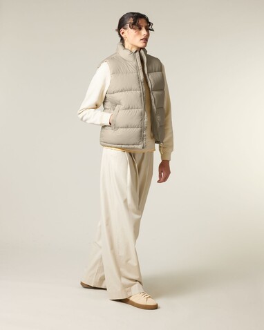 Puffer Gilet - Die Unisex-Steppweste - Desert Dust - S bedrucken, Art.-Nr. STJU250C0281S