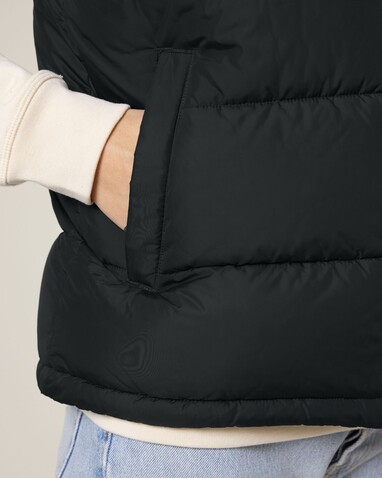 Puffer Gilet - Die Unisex-Steppweste - Black - L bedrucken, Art.-Nr. STJU250C0021L
