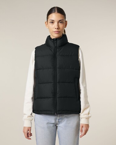 Puffer Gilet - Die Unisex-Steppweste - Black - M bedrucken, Art.-Nr. STJU250C0021M