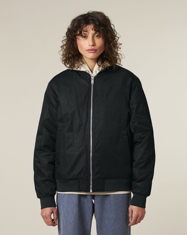 Bomber 2.0 - Die Unisex-Bomberjacke - Black - M bedrucken, Art.-Nr. STJU251C0021M