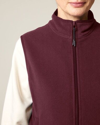 Stella Quester - Die Damen-Fleeceweste - Burgundy - XXL bedrucken, Art.-Nr. STJW241C2442X