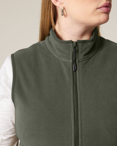Stella Quester - Die Damen-Fleeceweste - Khaki - L bedrucken, Art.-Nr. STJW241C2231L Stella Quester - Die Damen-Fleeceweste - Khaki - L bedrucken, Art.-Nr. STJW241C2231L