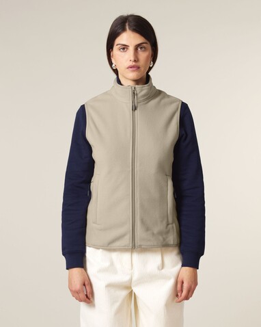 Stella Quester - Die Damen-Fleeceweste - Desert Dust - L bedrucken, Art.-Nr. STJW241C0281L