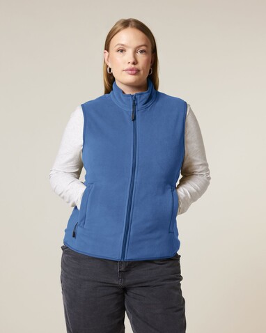 Stella Quester - Die Damen-Fleeceweste - Mindful Blue - M bedrucken, Art.-Nr. STJW241C7291M