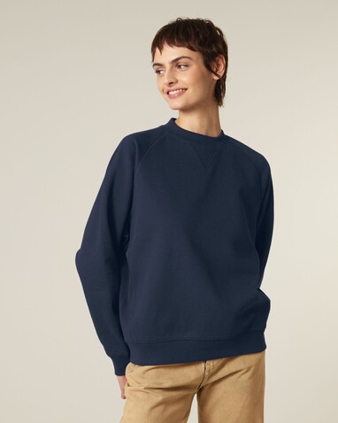 Knoxer - Das Relaxed Raglan-Rundhals-Unisex-Sweatshirt - French Navy - 3XL bedrucken, Art.-Nr. STSU201C7273X