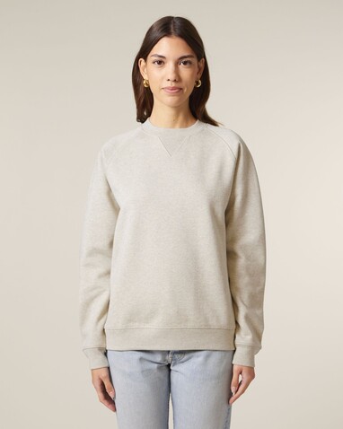 Knoxer - Das Relaxed Raglan-Rundhals-Unisex-Sweatshirt - Heather Haze - L bedrucken, Art.-Nr. STSU201C7311L