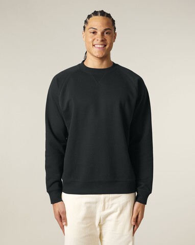 Knoxer - Das Relaxed Raglan-Rundhals-Unisex-Sweatshirt - Black - XXL bedrucken, Art.-Nr. STSU201C0022X