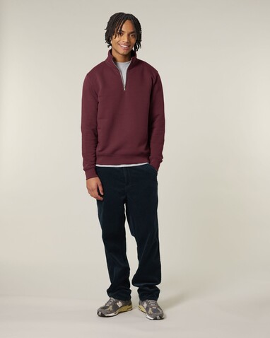 Trucker 2.0 - Unisex-Quarter-Zip-Sweatshirt - Burgundy - 5XL bedrucken, Art.-Nr. STSU204C2445X