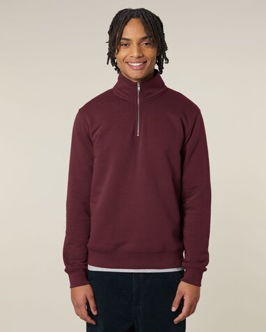 Trucker 2.0 - Unisex-Quarter-Zip-Sweatshirt - Burgundy - 5XL bedrucken, Art.-Nr. STSU204C2445X