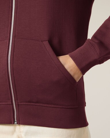 Mixer - Der Unisex-Zip-Hoodie - Burgundy - XS bedrucken, Art.-Nr. STSU205C244XS