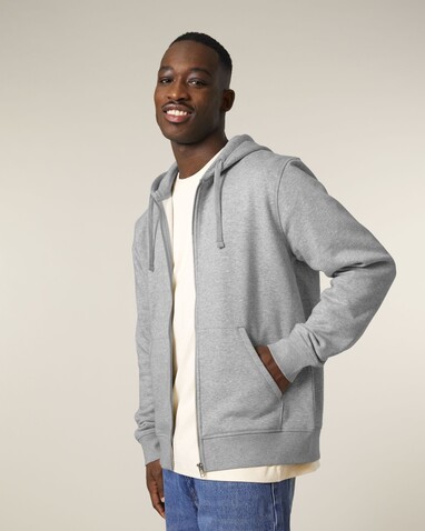 Mixer - Der Unisex-Zip-Hoodie - Heather Grey - XXS bedrucken, Art.-Nr. STSU205C2502S