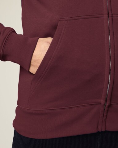 Connector 2.0 - Der Unisex-Zip-Hoodie aus French Terry - Burgundy - XL bedrucken, Art.-Nr. STSU207C2441X