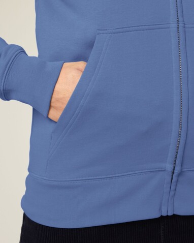 Connector 2.0 - Der Unisex-Zip-Hoodie aus French Terry - Bright Blue - XS bedrucken, Art.-Nr. STSU207C053XS