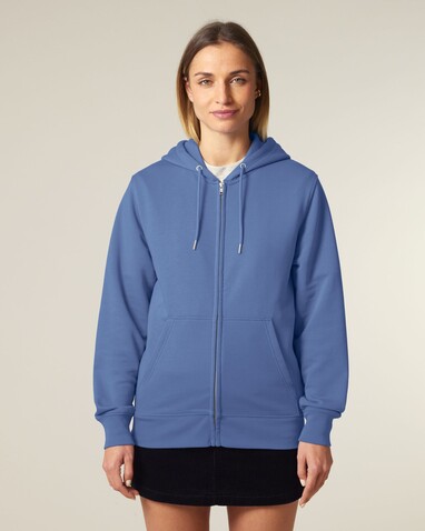 Connector 2.0 - Der Unisex-Zip-Hoodie aus French Terry - Bright Blue - XS bedrucken, Art.-Nr. STSU207C053XS