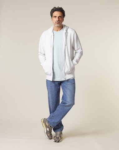 Connector 2.0 - Der Unisex-Zip-Hoodie aus French Terry - White - XXL bedrucken, Art.-Nr. STSU207C0012X