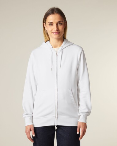 Connector 2.0 - Der Unisex-Zip-Hoodie aus French Terry - White - XXL bedrucken, Art.-Nr. STSU207C0012X