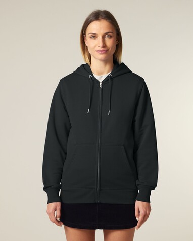 Connector 2.0 - Der Unisex-Zip-Hoodie aus French Terry - Black - XXL bedrucken, Art.-Nr. STSU207C0022X