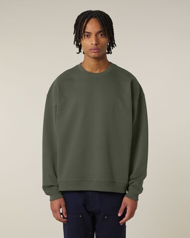 Radder 2.0 - Das Oversized Rundhals-Unisex-Sweatshirt - Khaki - XL bedrucken, Art.-Nr. STSU208C2231X