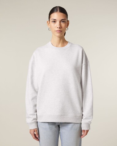 Radder 2.0 - Das Oversized Rundhals-Unisex-Sweatshirt - Cool Heather Grey - M bedrucken, Art.-Nr. STSU208C1461M