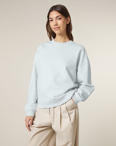 Radder 2.0 - Das Oversized Rundhals-Unisex-Sweatshirt - Blue Ice - L bedrucken, Art.-Nr. STSU208C7281L