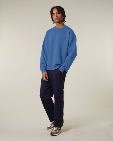 Radder 2.0 - Das Oversized Rundhals-Unisex-Sweatshirt - Mindful Blue - L bedrucken, Art.-Nr. STSU208C7291L
