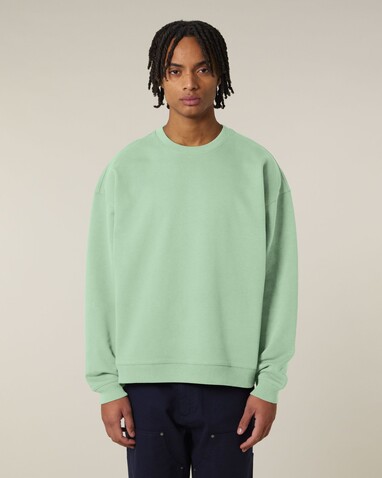 Radder 2.0 - Das Oversized Rundhals-Unisex-Sweatshirt - Misty Jade - S bedrucken, Art.-Nr. STSU208C7351S Radder 2.0 - Das Oversized Rundhals-Unisex-Sweatshirt - Misty Jade - S bedrucken, Art.-Nr. STSU208C7351S