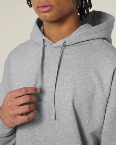 Slammer 2.0 - Der Oversized Unisex-Hoodie - Heather Grey - XS bedrucken, Art.-Nr. STSU209C250XS