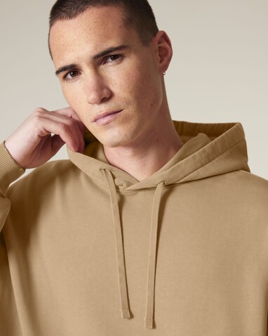 Slammer 2.0 vintage - Der Oversized Garment-Dyed Unisex-Hoodie - G. Dyed Latte - 3XL bedrucken, Art.-Nr. STSU211C7333X