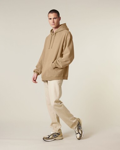 Slammer 2.0 vintage - Der Oversized Garment-Dyed Unisex-Hoodie - G. Dyed Latte - 3XL bedrucken, Art.-Nr. STSU211C7333X