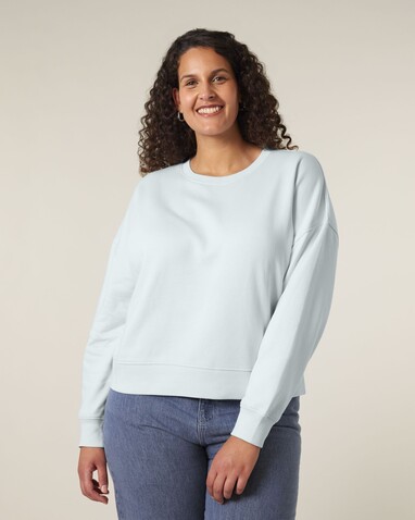 Stella Alma - Das Iconic Damen-Rundhals-Sweatshirt - Blue Ice - S bedrucken, Art.-Nr. STSW212C7281S