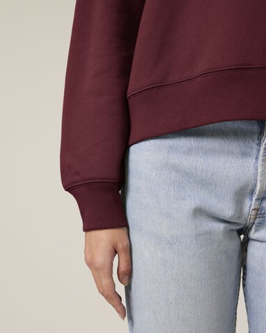 Stella Alma - Das Iconic Damen-Rundhals-Sweatshirt - Burgundy - S bedrucken, Art.-Nr. STSW212C2441S