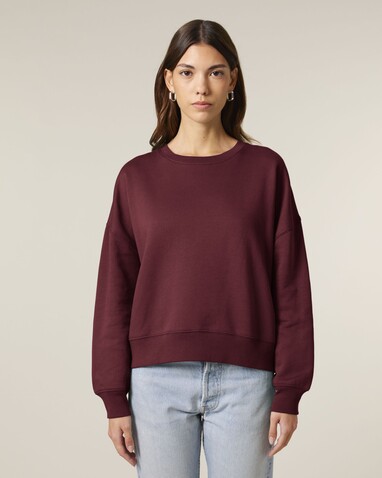 Stella Alma - Das Iconic Damen-Rundhals-Sweatshirt - Burgundy - M bedrucken, Art.-Nr. STSW212C2441M