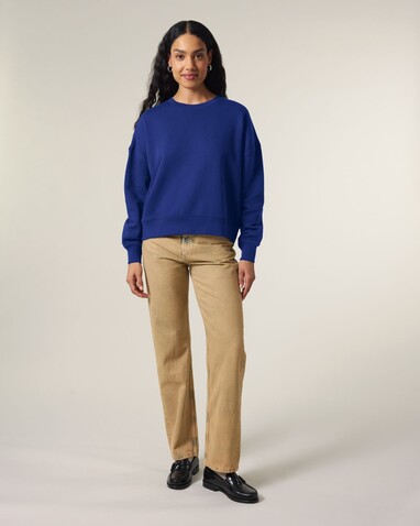 Stella Alma - Das Iconic Damen-Rundhals-Sweatshirt - Worker Blue - XS bedrucken, Art.-Nr. STSW212C088XS