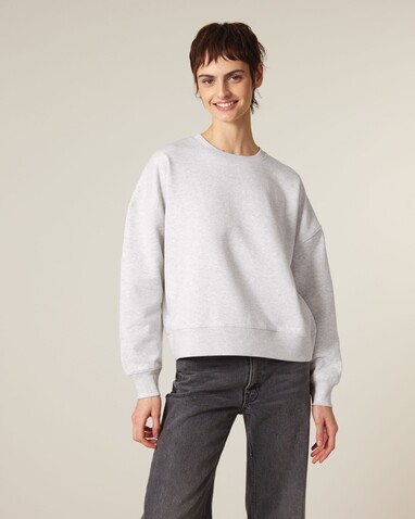 Stella Alma - Das Iconic Damen-Rundhals-Sweatshirt - Cool Heather Grey - M bedrucken, Art.-Nr. STSW212C1461M