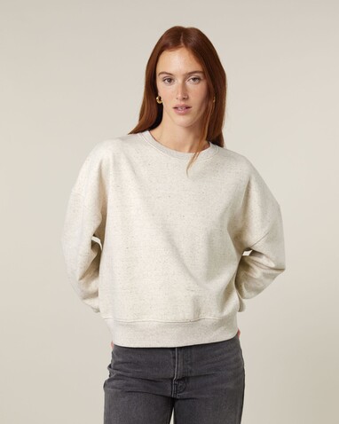 Stella Alma - Das Iconic Damen-Rundhals-Sweatshirt - Eco Heather - XXL bedrucken, Art.-Nr. STSW212C1472X