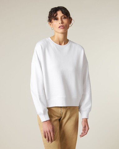Stella Alma - Das Iconic Damen-Rundhals-Sweatshirt - White - S bedrucken, Art.-Nr. STSW212C0011S