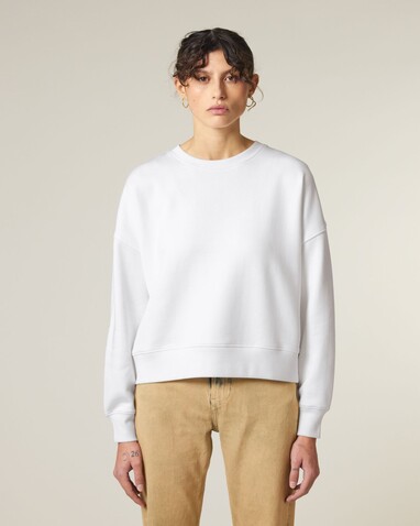 Stella Alma - Das Iconic Damen-Rundhals-Sweatshirt - White - M bedrucken, Art.-Nr. STSW212C0011M