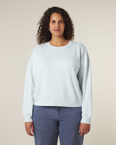 Stella Alma - Das Iconic Damen-Rundhals-Sweatshirt - Blue Ice - S bedrucken, Art.-Nr. STSW212C7281S