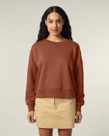 Stella Alma - Das Iconic Damen-Rundhals-Sweatshirt - Heritage Brown - S bedrucken, Art.-Nr. STSW212C7301S